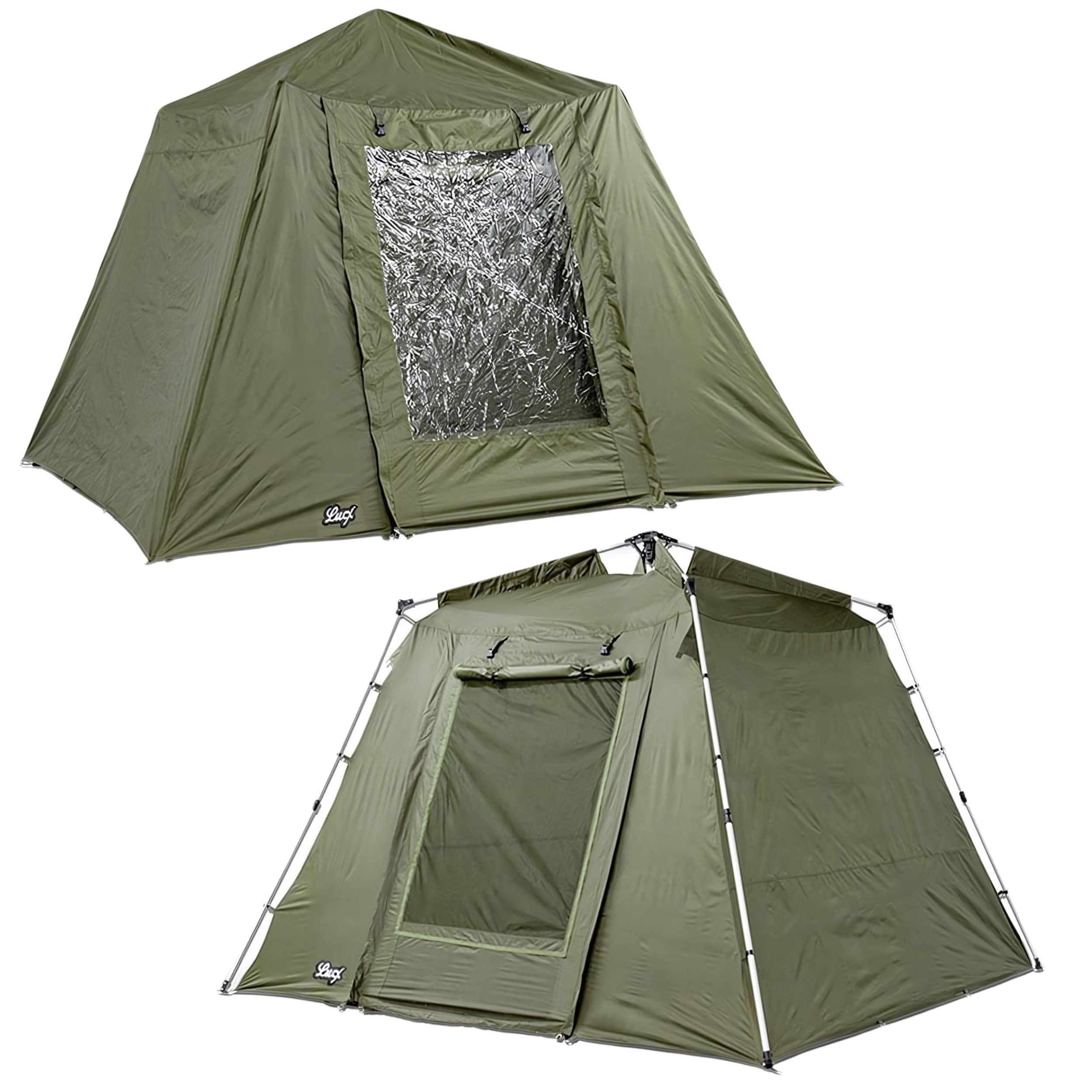 Lucx Angelzelt Marder Angelzelt + Überwurf Karpfenzelt, Personen: 2 (Komplett-Set)