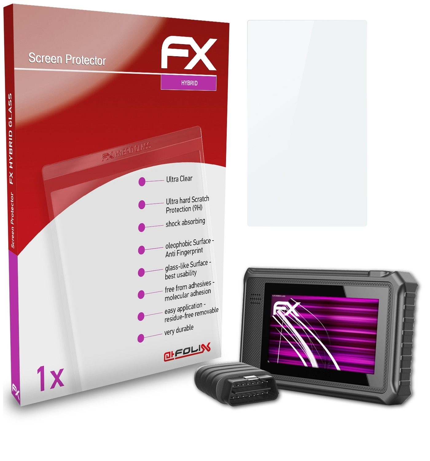atFoliX Schutzfolie Panzerglasfolie für Mucar V06, Ultradünn und superhart