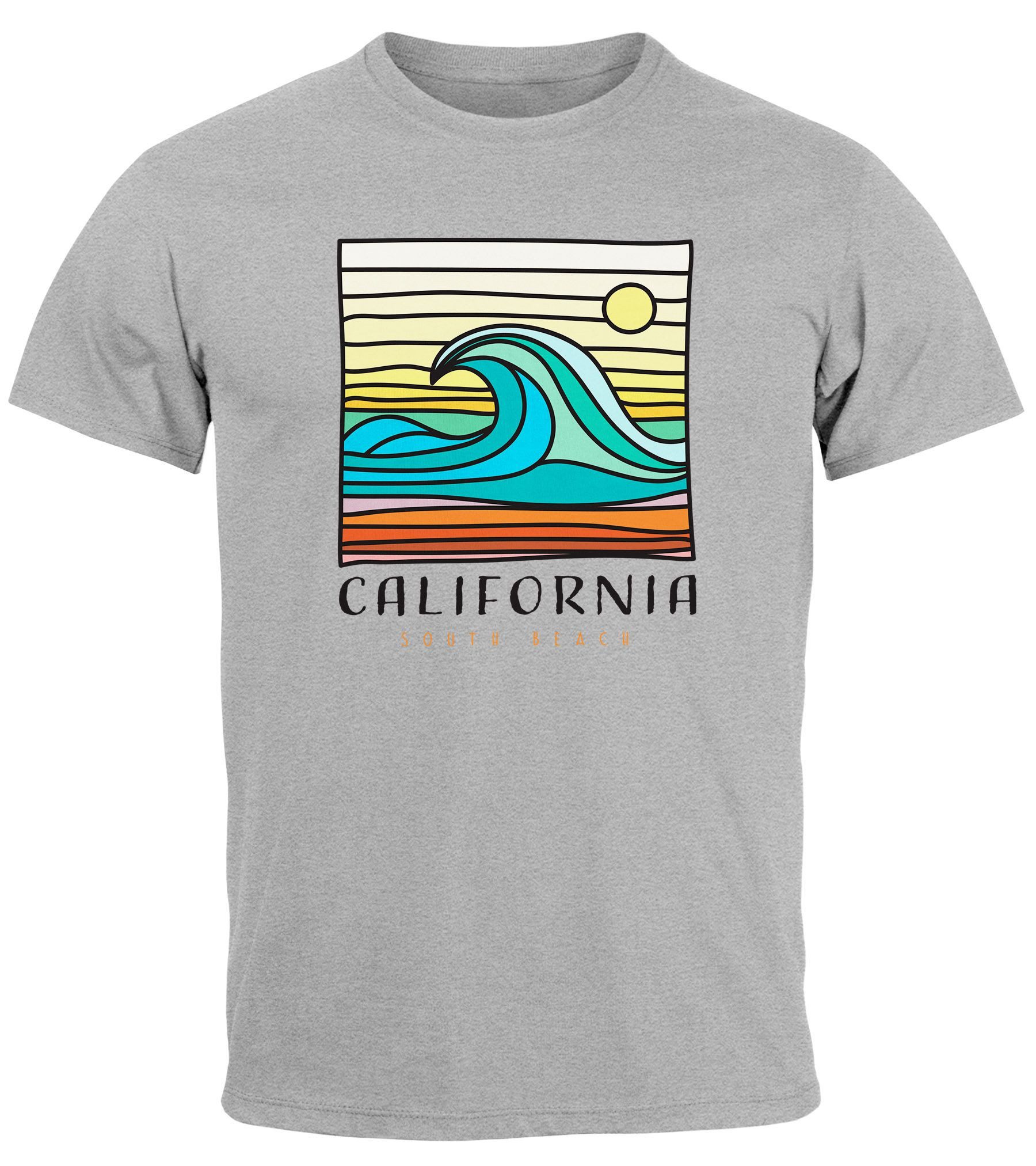 Neverless Print-Shirt Herren T-Shirt California South günstig online kaufen