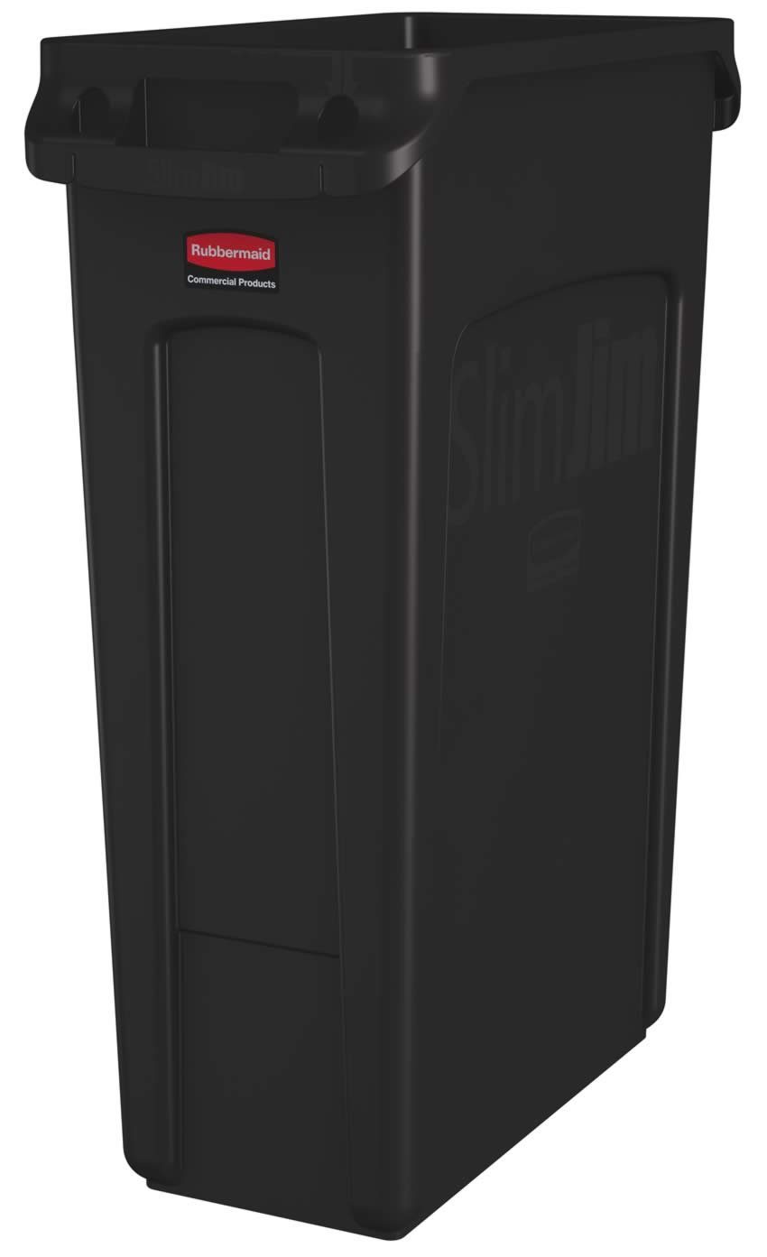 Rubbermaid Mülltrennsystem Rubbermaid Slim Jim® mit Belüftungskanälen, 87 l, braun