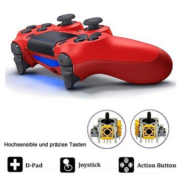 Tadow Controller,Wireless Gamepad,für PS4,Bluetooth,Rot/Blau Gamepad