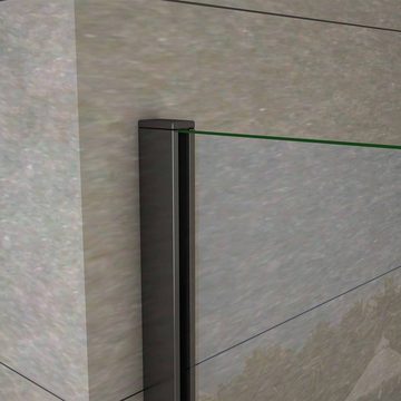 duschspa Duschwand 10mm ESG Nano Glas Walk in Dusche Duschwand Duschtrennwand Glaswand, Einscheibensicherheitsglas, Sicherheitsglas, (Set), Glas, Nano Glas