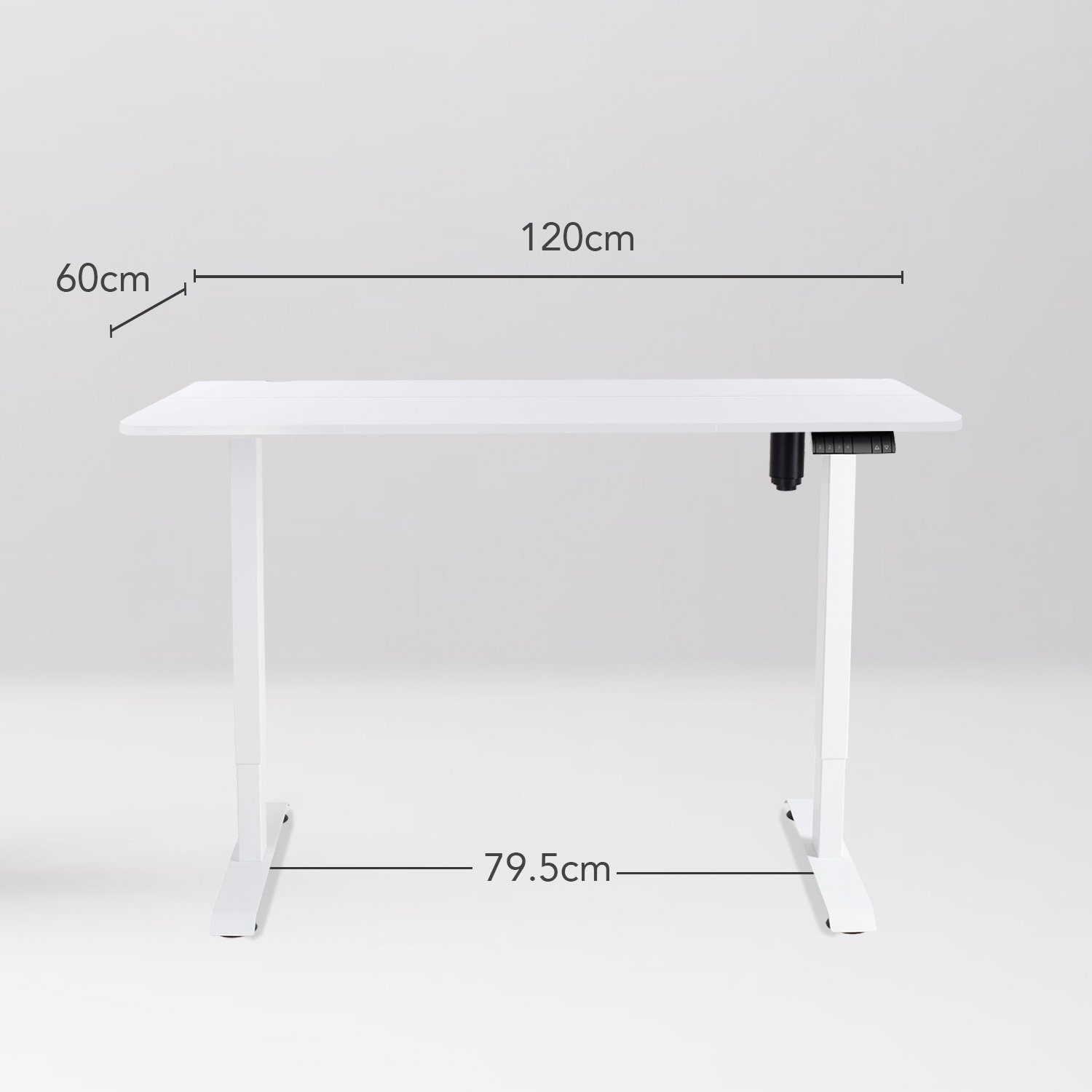 Höhenverstellbarer Schreibtisch Schreibtisch Elektrisch 120x60 HOMALL Weiß