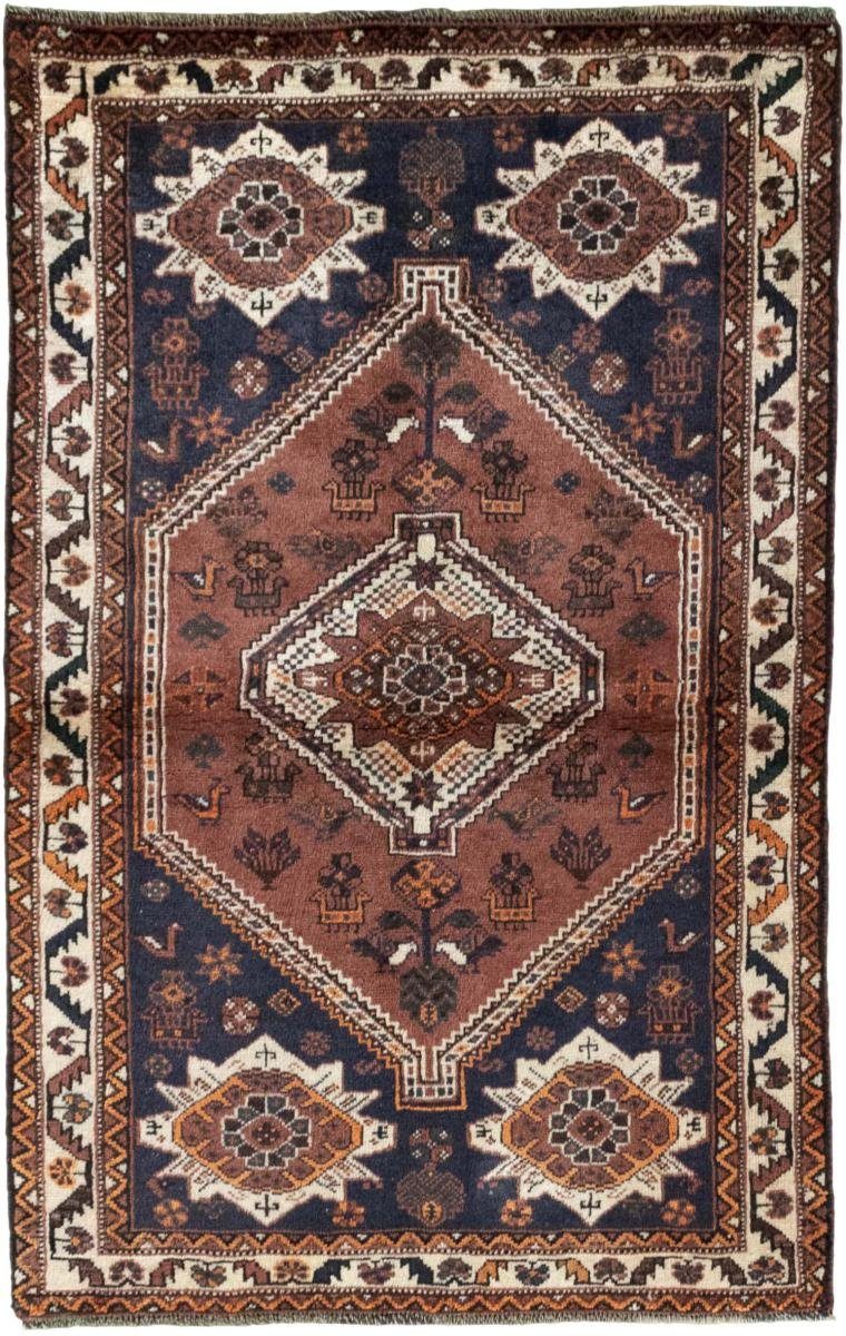 Orientteppich Shiraz 99x155 Handgeknüpfter Orientteppich / Perserteppich, Nain Trading, rechteckig, Höhe: 10 mm
