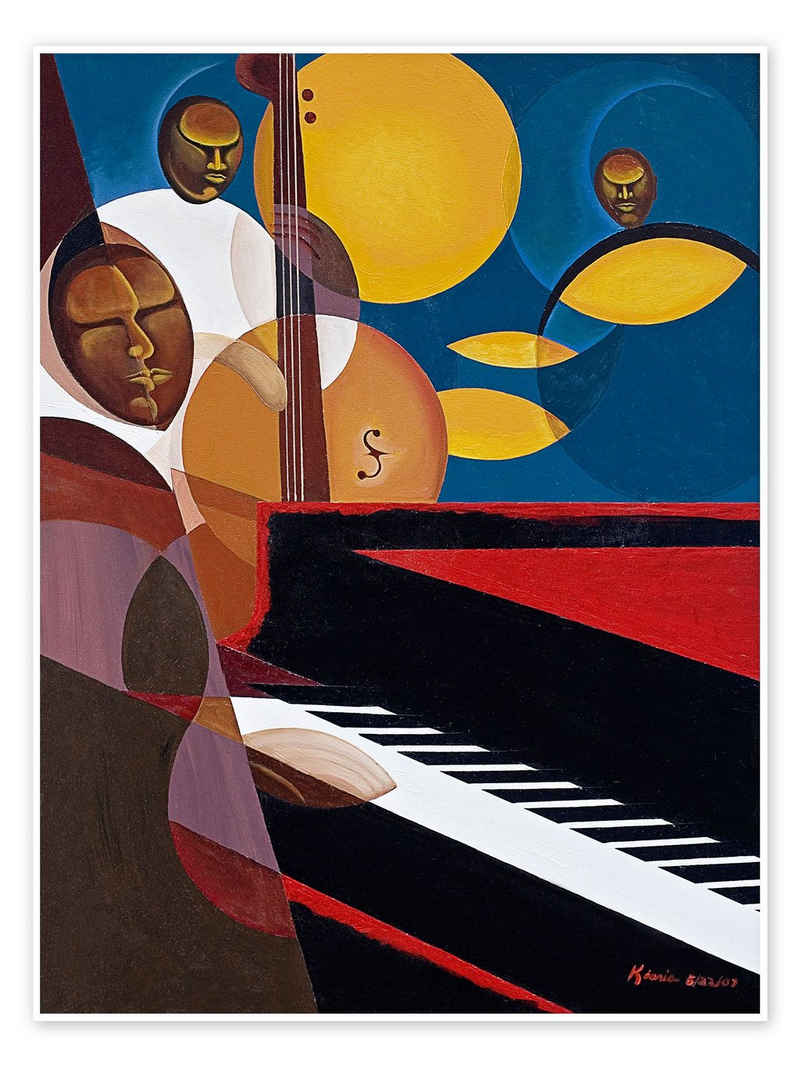 Posterlounge Poster Kaaria Mucherera, Cobalt Jazz, 2007, Malerei