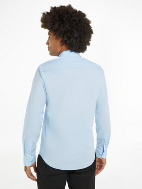 Calvin Klein Businesshemd STRETCH POPLIN SLIM SHIRT mit Calvin Klein Logo auf der Brust