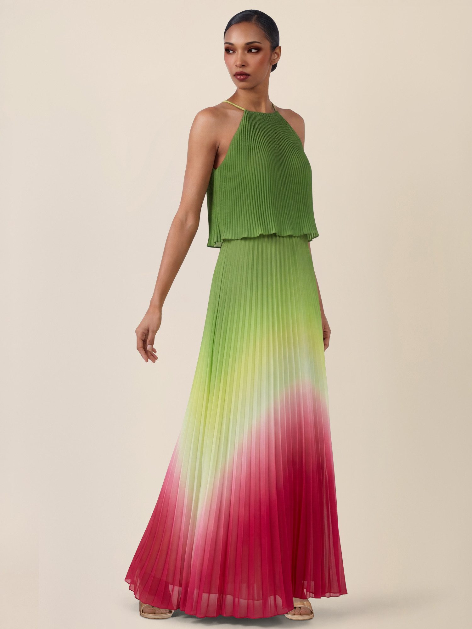 Apart Chiffonkleid mit Farbverlauf