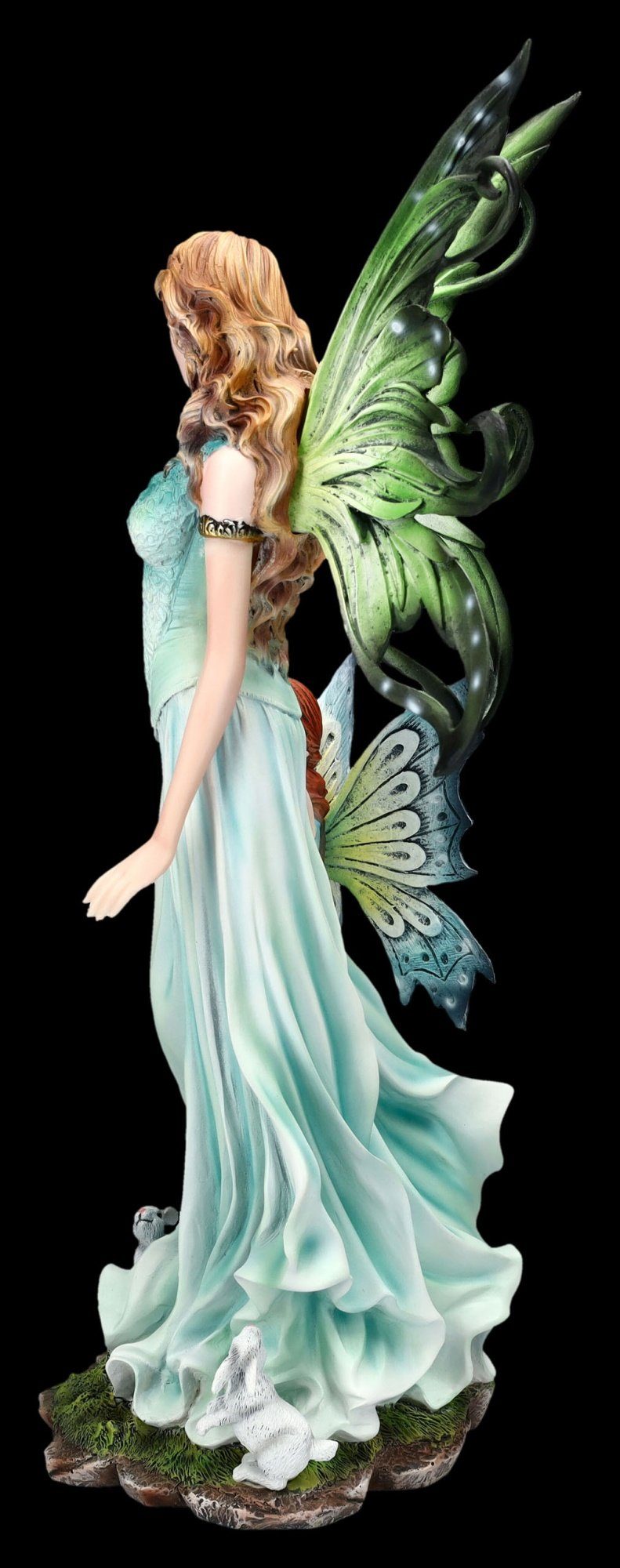 Figuren Shop GmbH Dekofigur Elfen Figur Mutter mit Tochter und Hase - Fantasy Dekoration Fee