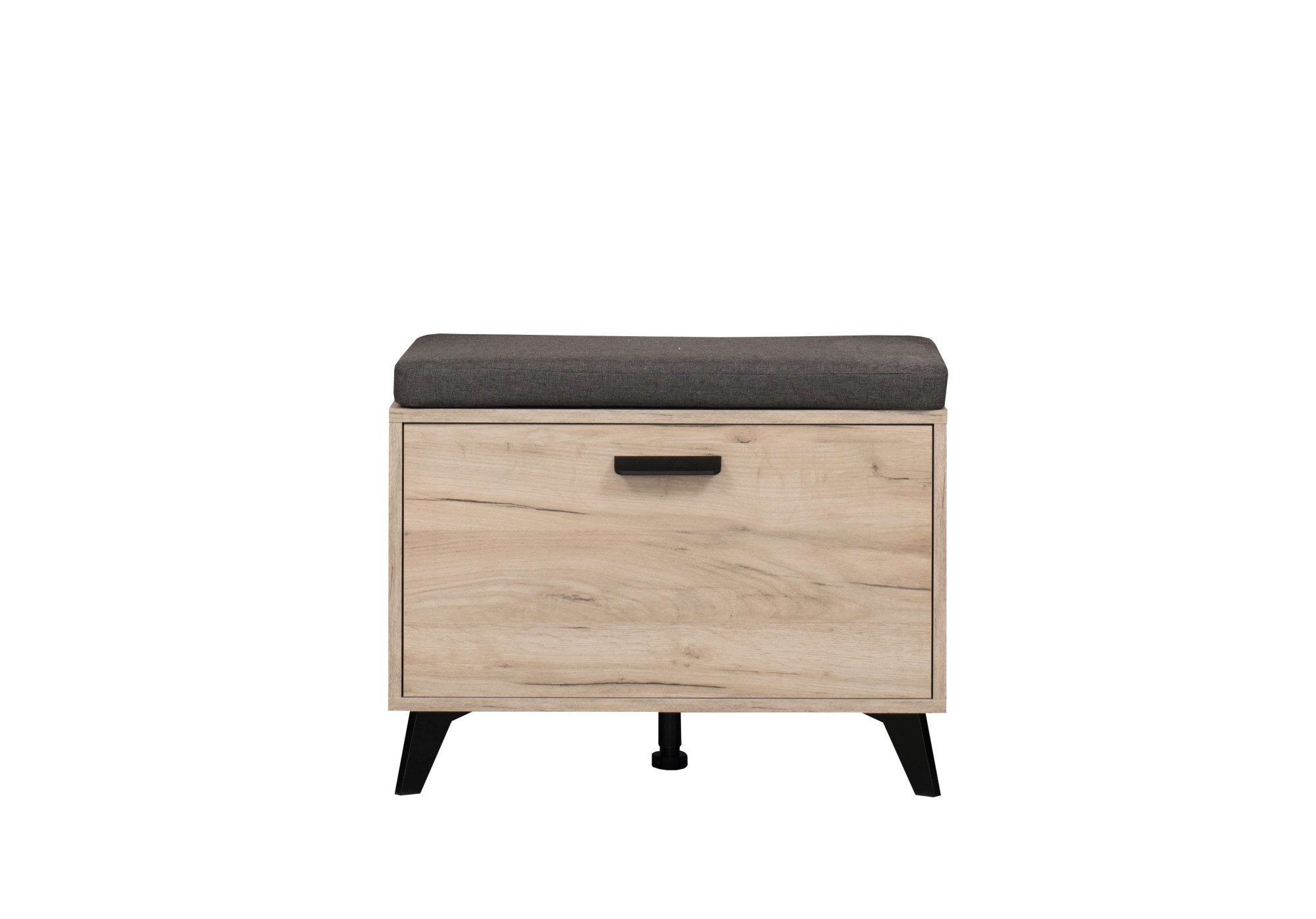 INOSIGN Schuhbank Umbria, Schuhschrank, Schuhregal, Schuhtruhe, Breite 68 cm, mit Sitzkissen, 2 geschlossenen Fächern, Klapptür, in Grau Eiche