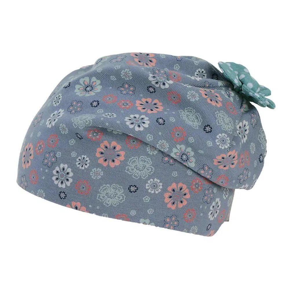 Strickmütze Sterntaler Slouch Beanie Blumen