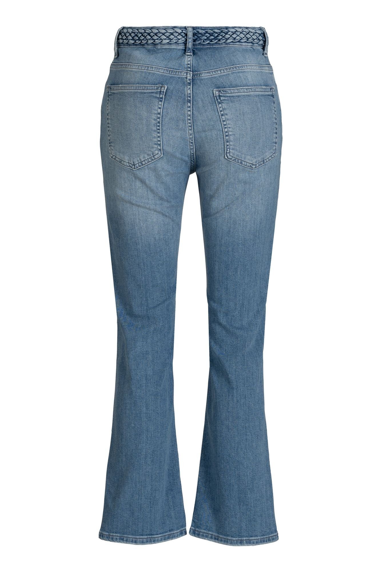 RICHROYAL Weite Jeans Kick Flare Plissierter günstig online kaufen