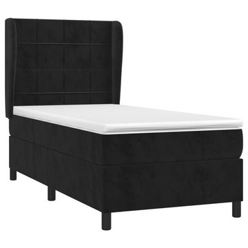 vidaXL Bett Boxspringbett mit Matratze Schwarz 80x200 cm Samt