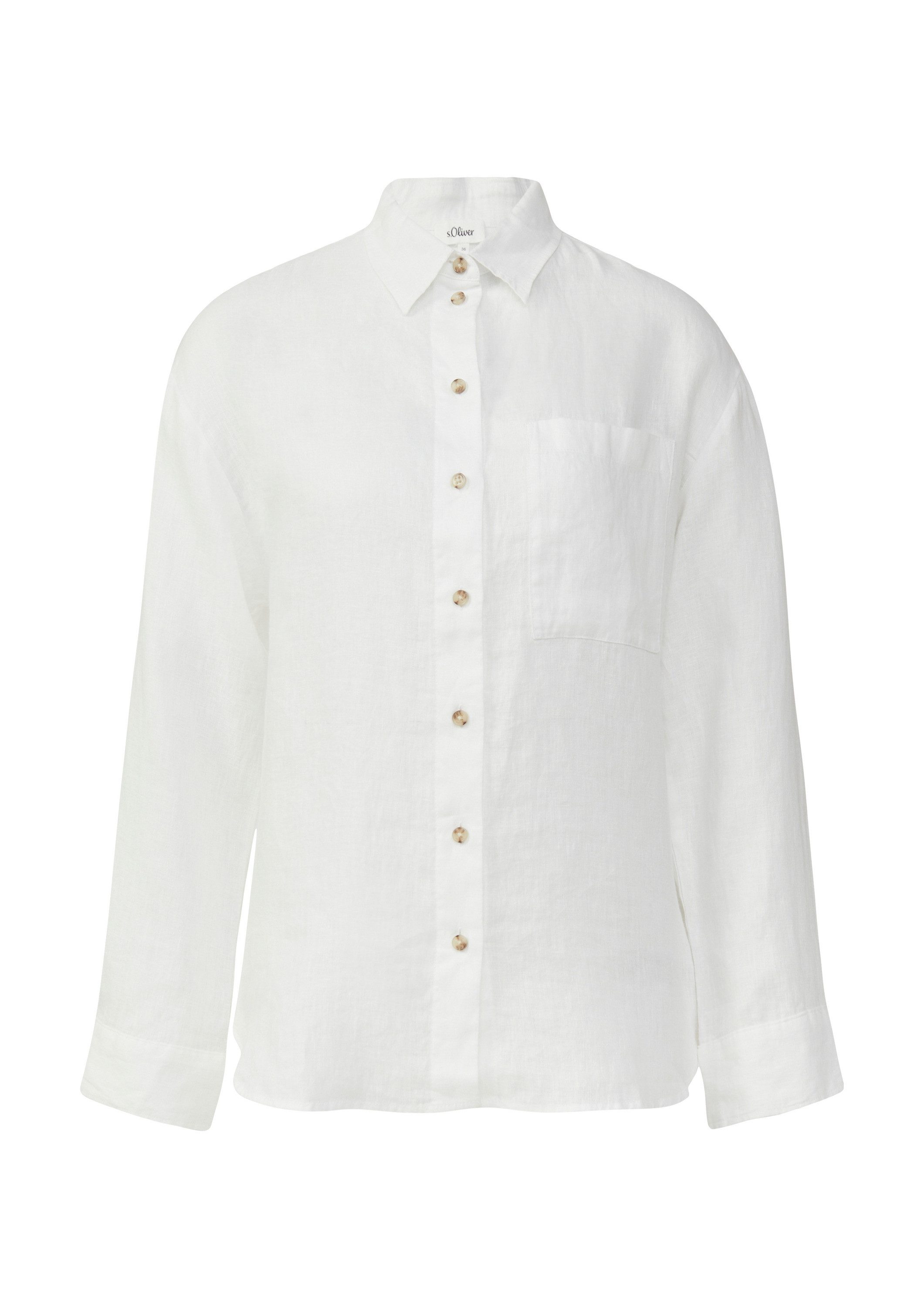 s.Oliver Langarmbluse Bluse Oversize Bluse aus reinem Leinen günstig online kaufen