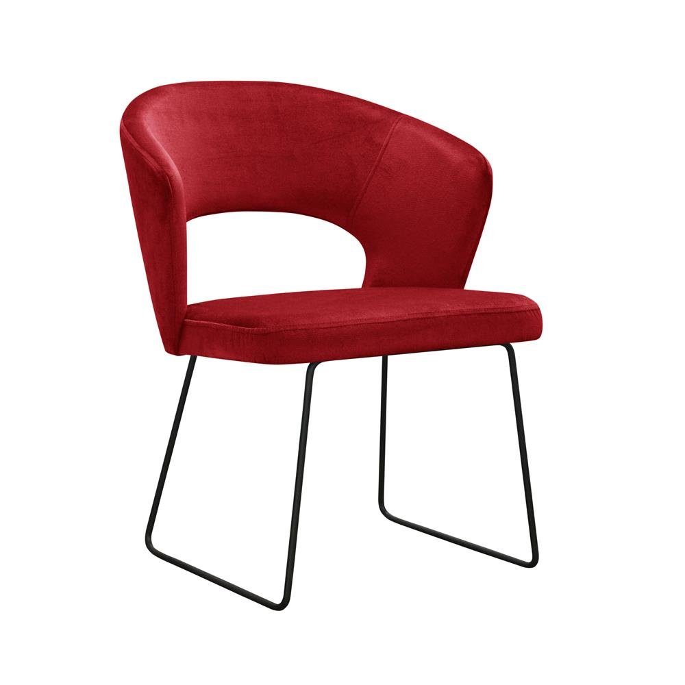 JVmoebel Stuhl, Stühle Stoff Sitz Ess Stuhl Rot Design Praxis Textil Polster Neu Wartezimmer Zimmer