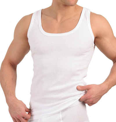 MT Achselhemd Herren Baumwoll Unterhemd Classic (6er Pack) Feinripp oder Doppelripp