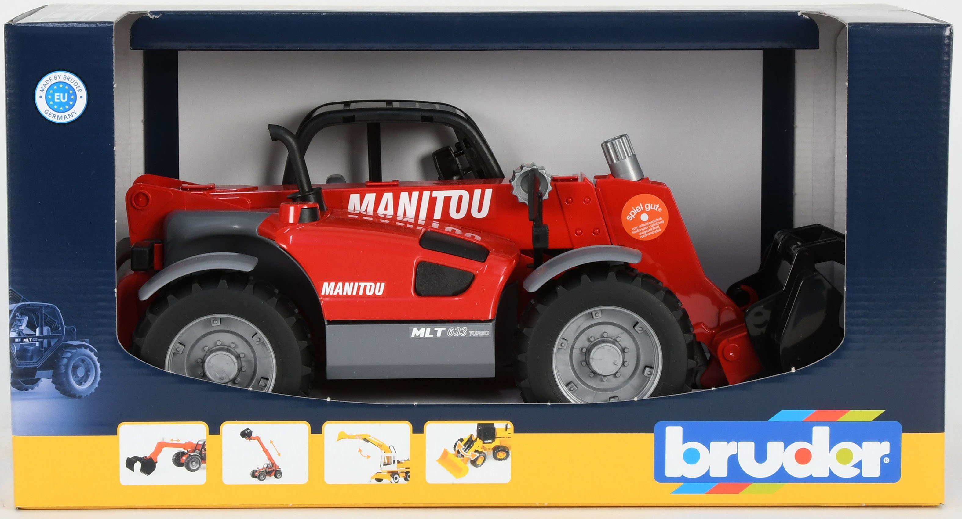 633 Manitou Made Bruder® (2125), Spielzeug-Radlader Germany Telekoplader in MLT