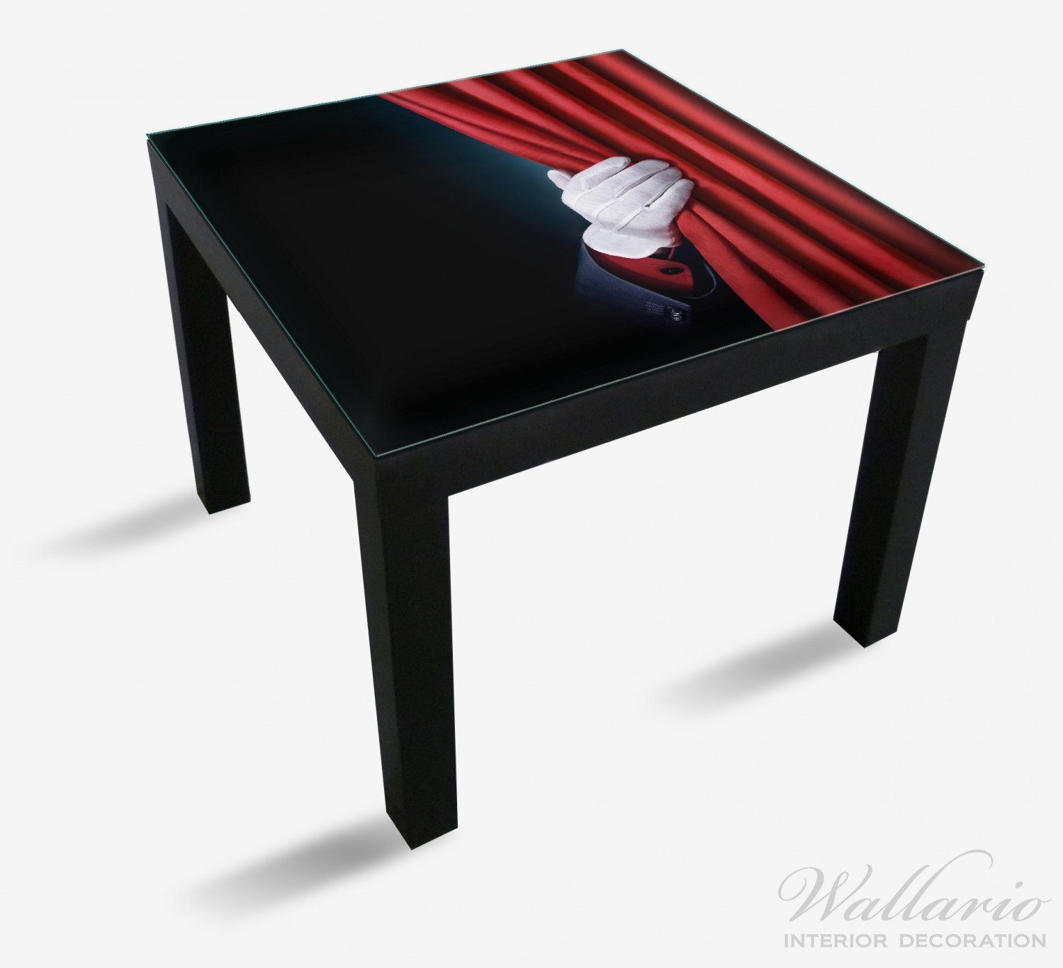 Lack Ikea Vorhang Hand Show Wallario (1 auf die für geeignet St), roten Vorhang hinterm Tischplatte für Tisch