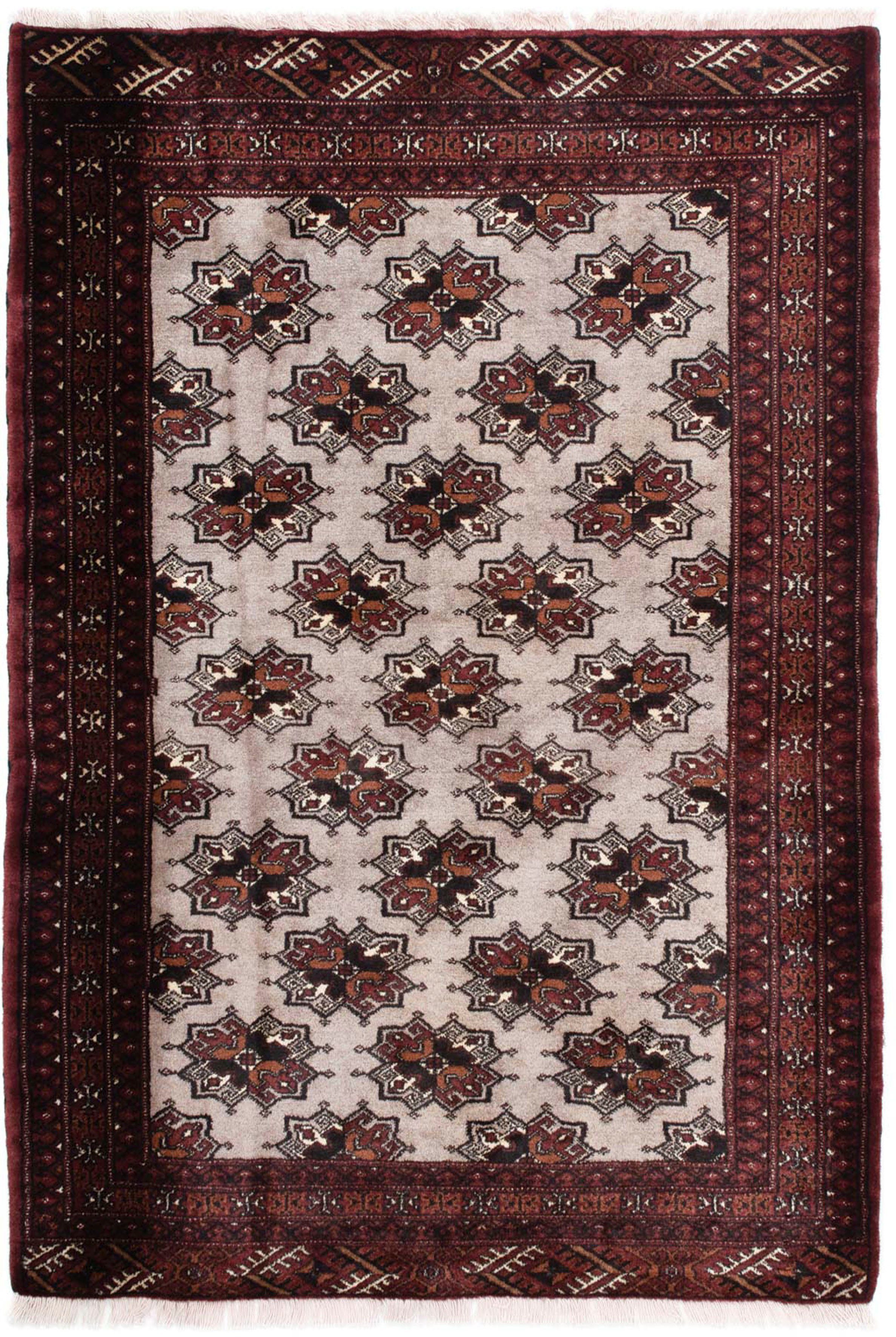 Orientteppich Belutsch - mit x 154 morgenland, Einzelstück Höhe: - Wohnzimmer, Handgeknüpft, 8 rechteckig, mm, 112 cm Zertifikat grau