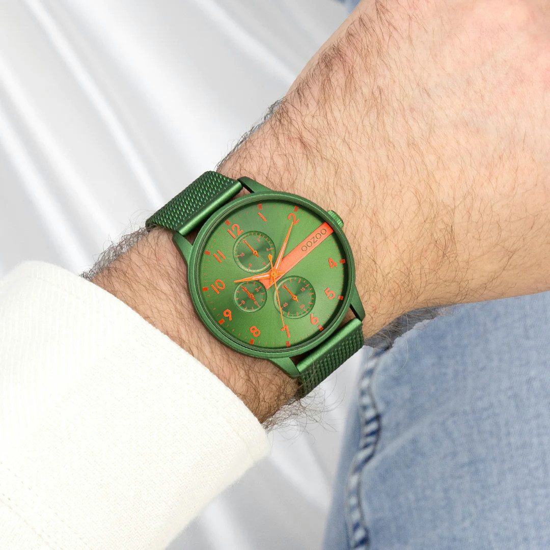 OOZOO Quarzuhr Herrenuhr C11303 Grün Meshband günstig online kaufen