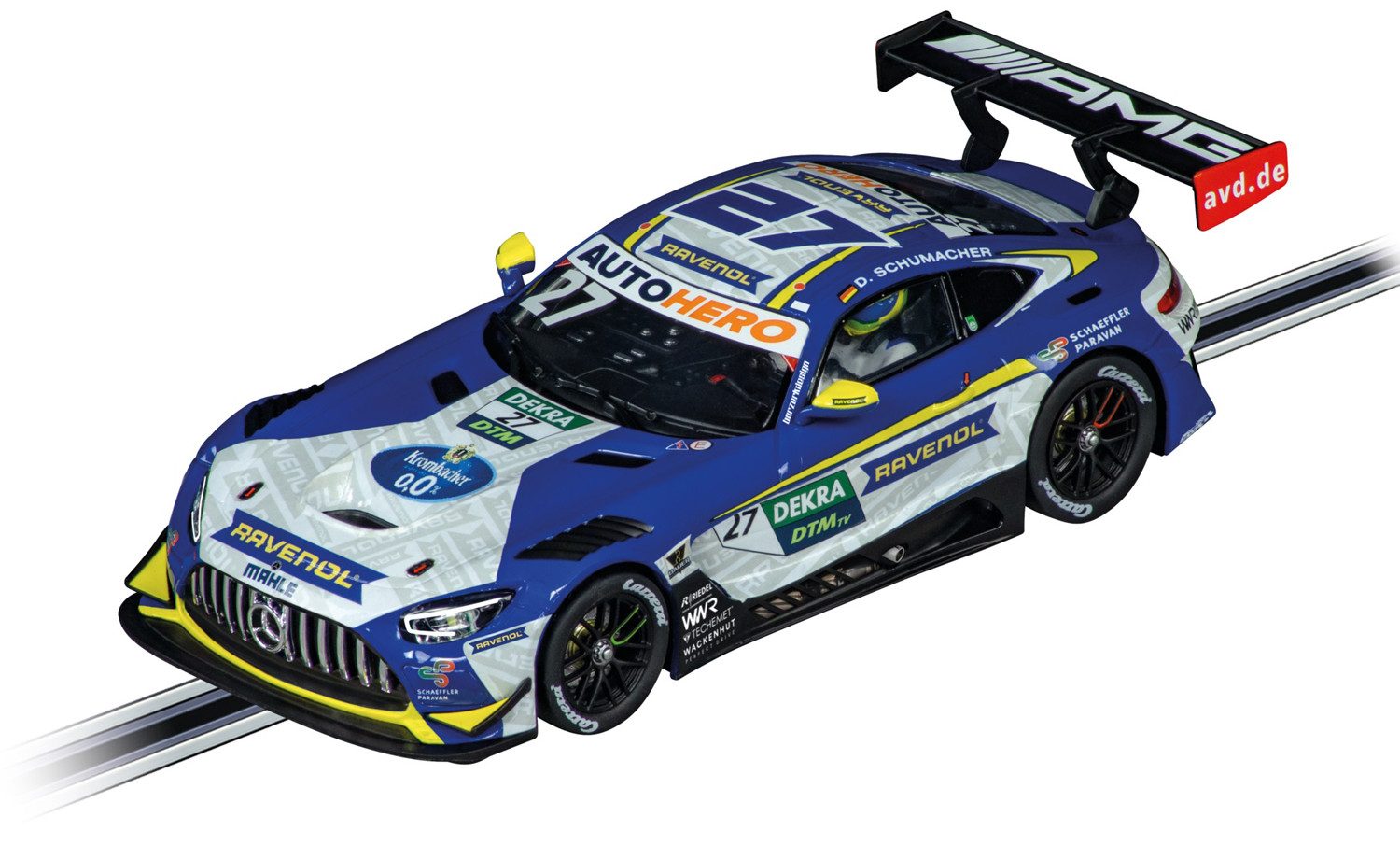 Rennbahn-Auto EVO Mercedes-AMG GT3 Evo "Team Winward D.Schumacher, No.27" mit Licht