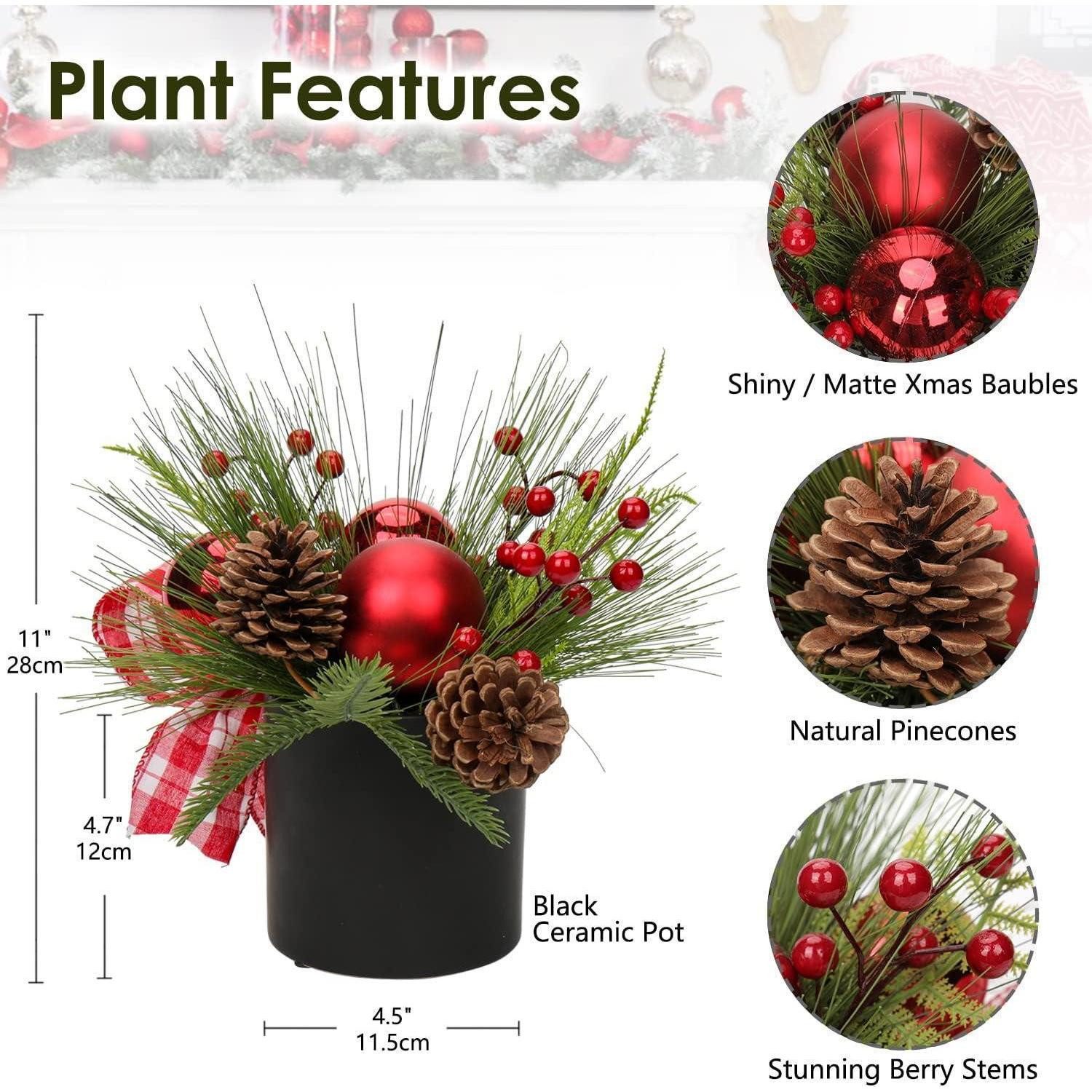 LuxusKollektion Küchenorganizer-Set Kunstpflanze Weihnachtsdeko Gesteck Ker günstig online kaufen