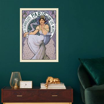 Posterlounge Wandfolie Alfons Mucha, Los Cigarrillos Paris Maquette, brunette, Malerei