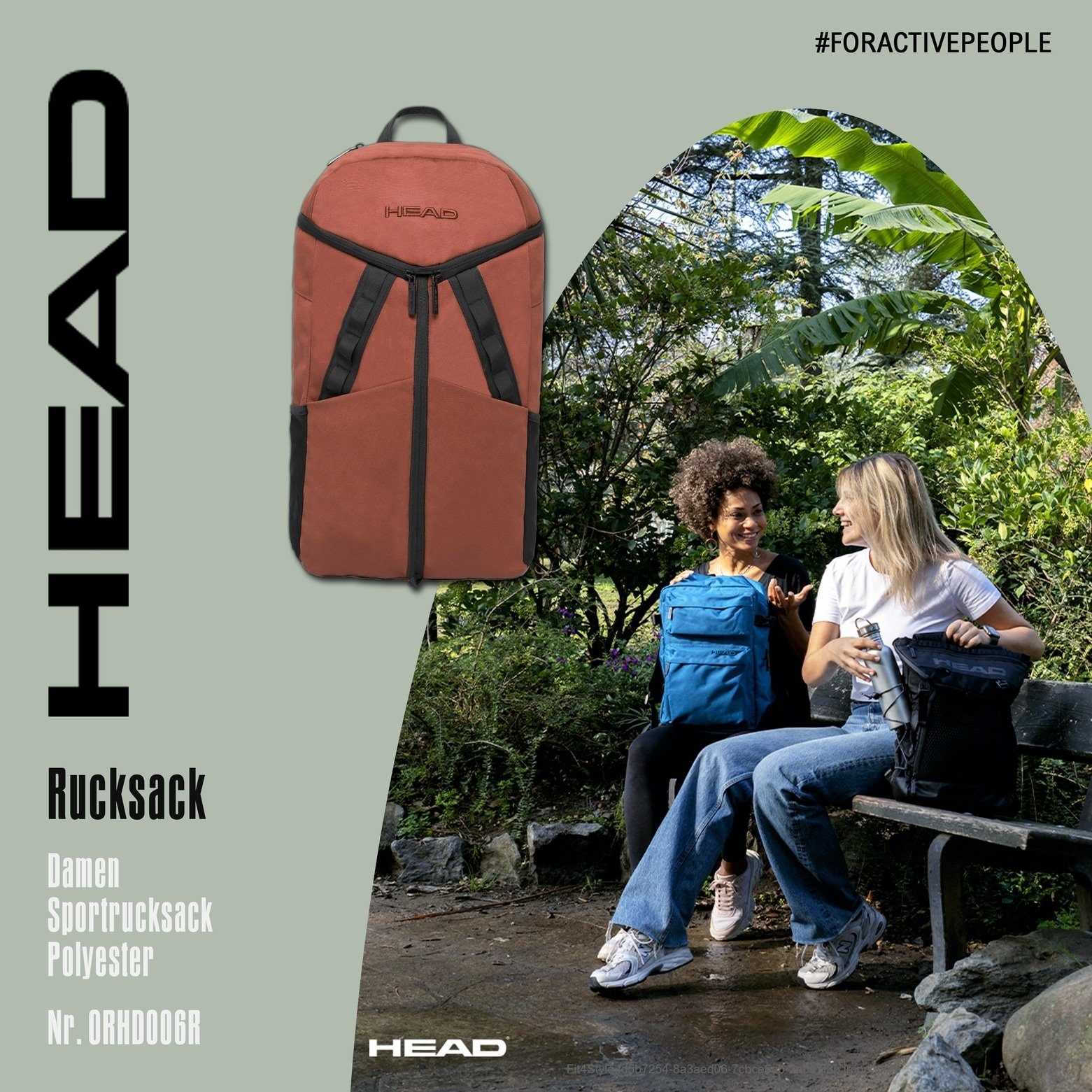 Head Sportrucksack Unisex Terracotta ca. (Sportrucksack), Polyester Sportrucksack x 30cm ca. 53cm Sportrucksack rot Polyester, rot Head