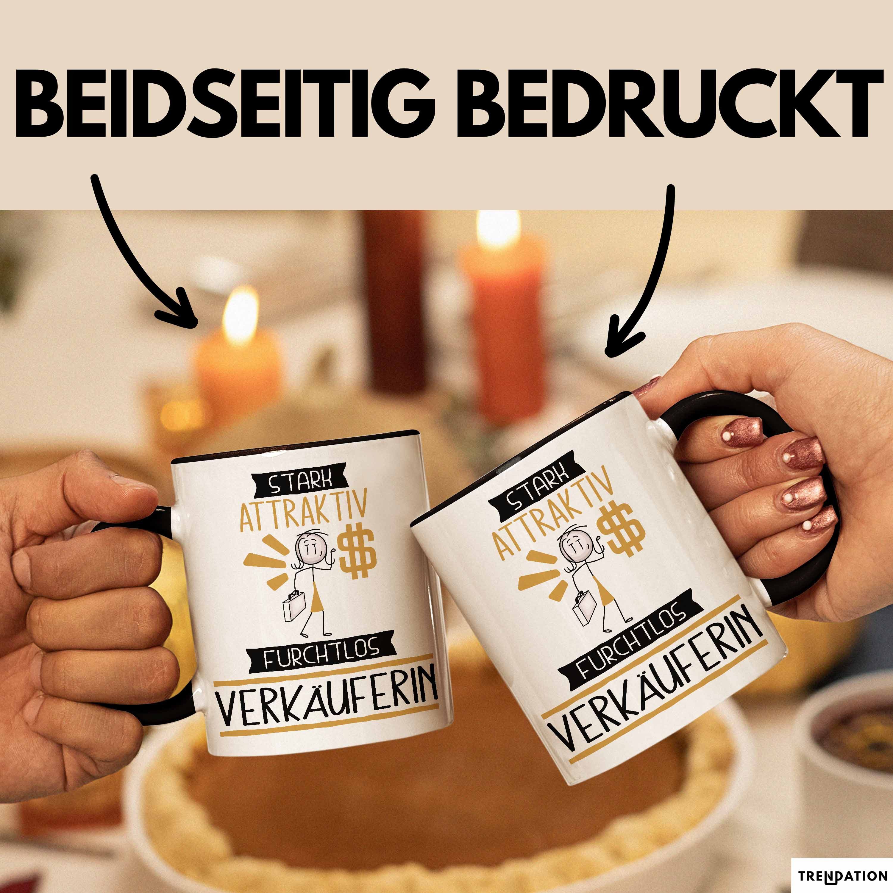 Trendation Tasse Verkäuferin Tasse Geschenk Becher Stark Attraktiv Furchtlos Verkäufe
