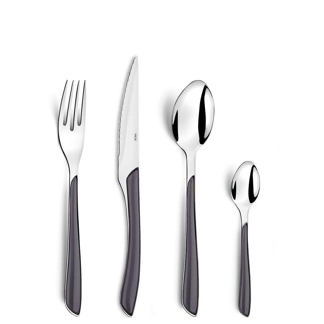 Amefa Besteck-Set ECLAT (24-tlg), 6 Personen, Edelstahl Rostfrei 18/0, spülmaschinenfest, in grau, hochglanzpoliert
