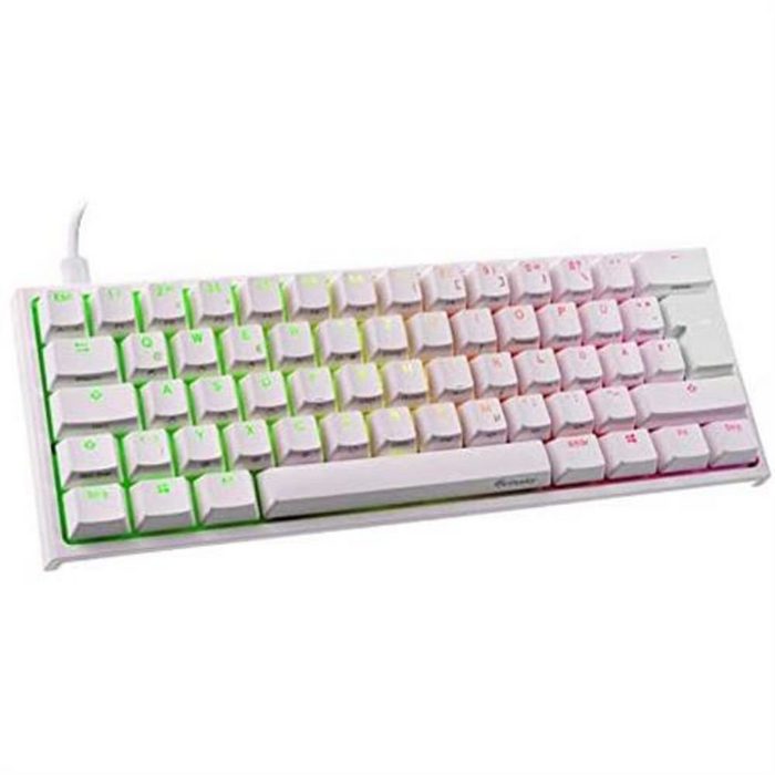 Ducky One 2 Mini Gaming-Tastatur (RGB-LED Beleuchtung QWERTZ Layout MX-Speed Silver Switches)