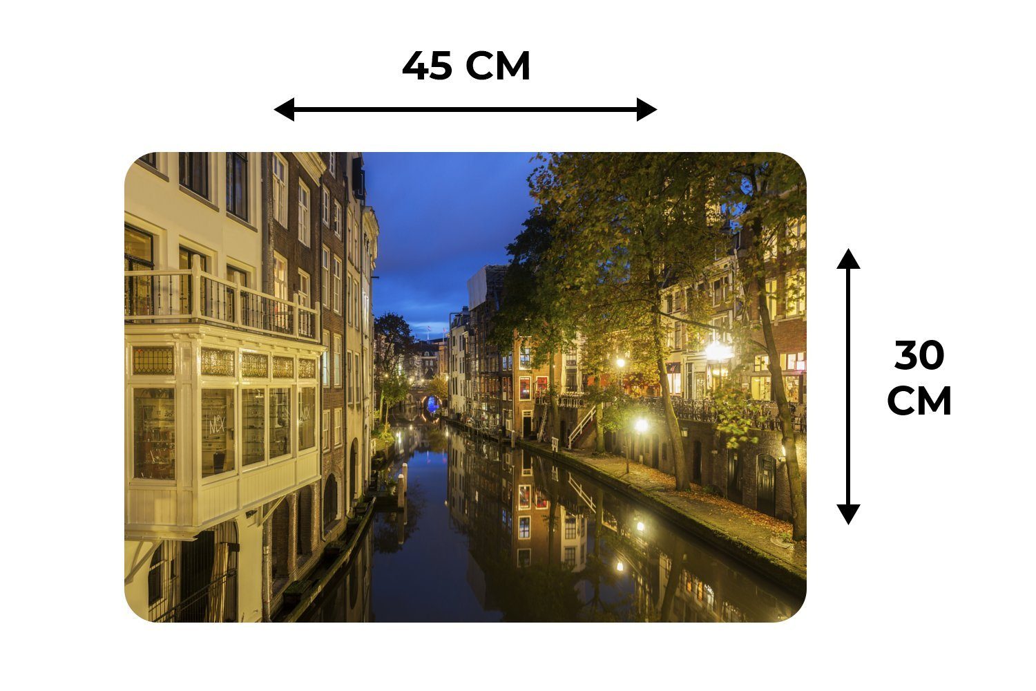 (6-St), Utrecht - Niederlande, Schmutzabweisend Kanal Platzdecken, Tischmatten, Platzset, Platzset, MuchoWow, - Platzmatte,
