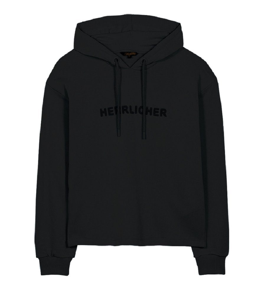 Herrlicher Kapuzensweatjacke Haven Sweat Peached Kapuze mit Kordel Herrlicher“ Frottee Logoprint