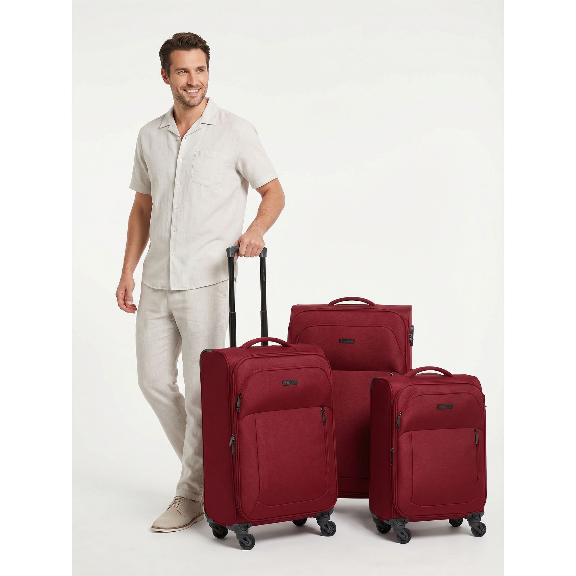 Police Trolleyset San Francisco, 4 Rollen, (3-teilig, 3 tlg), Polyester
