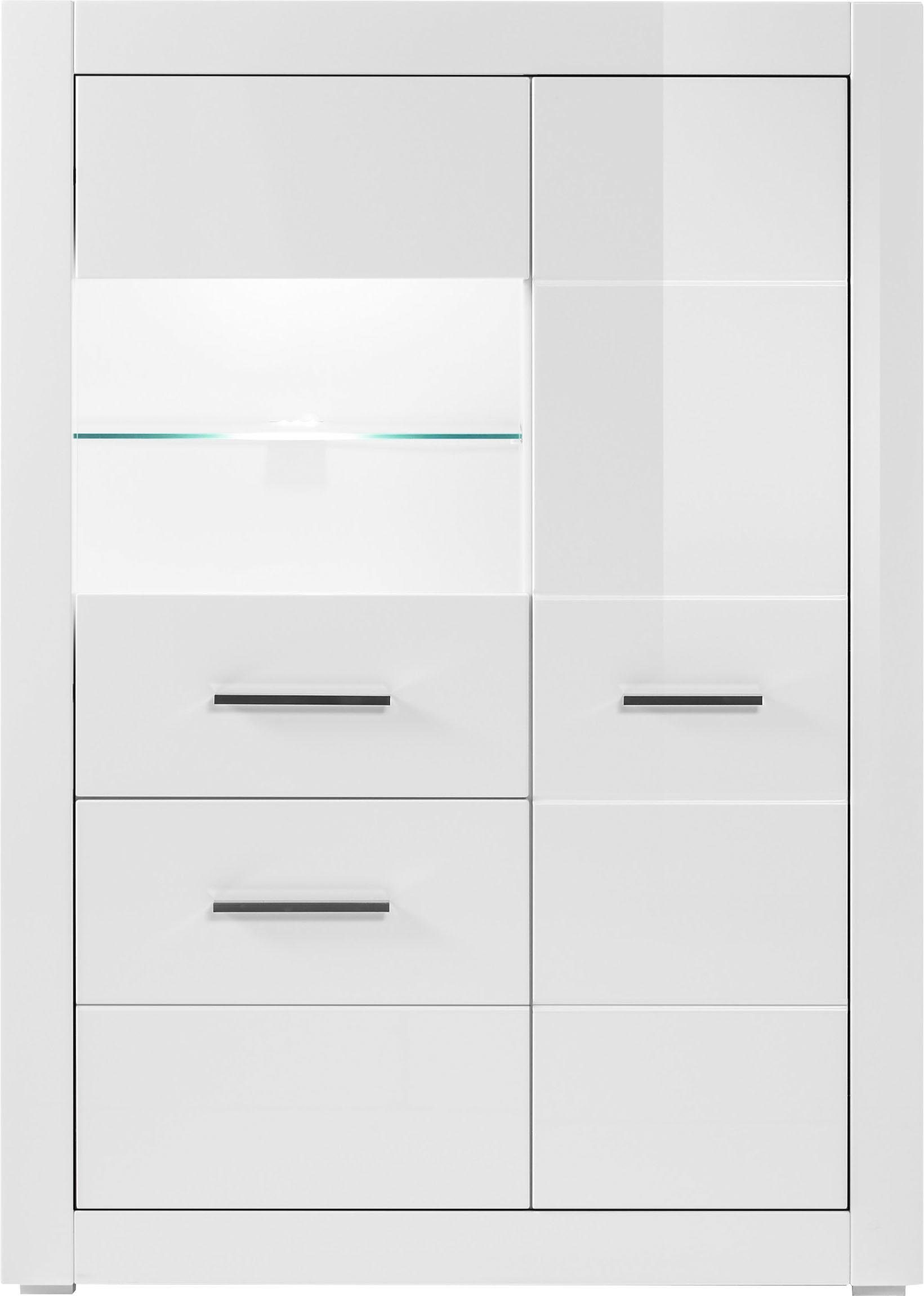 142 cm BIANCO Vitrine INOSIGN Höhe