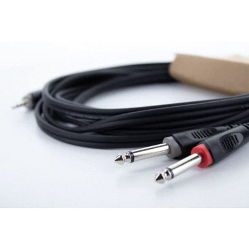 Cordial Cordial 14862 Audio Y-Adapter [1x Klinkenstecker 3.5 mm - 2x Klinkens Audio- & Video-Kabel