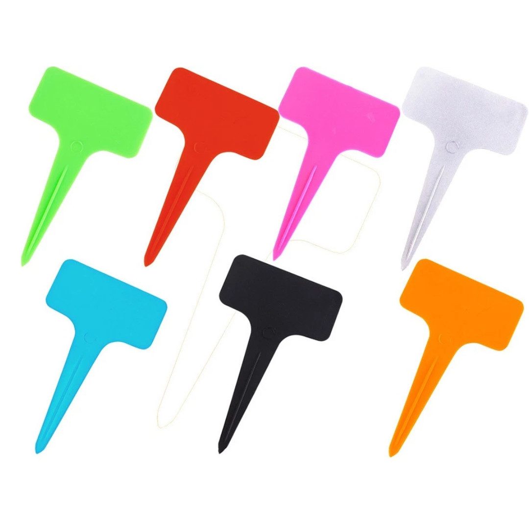 VERK GROUP Gartenpflege-Set 50x Pflanzschilder Pflanzenetiketten Steckschilder 10x6 cm Mehrfarbig, Wiederverwendbar, rechteckig, mehrfarbig, für Innen- und Außenbereich