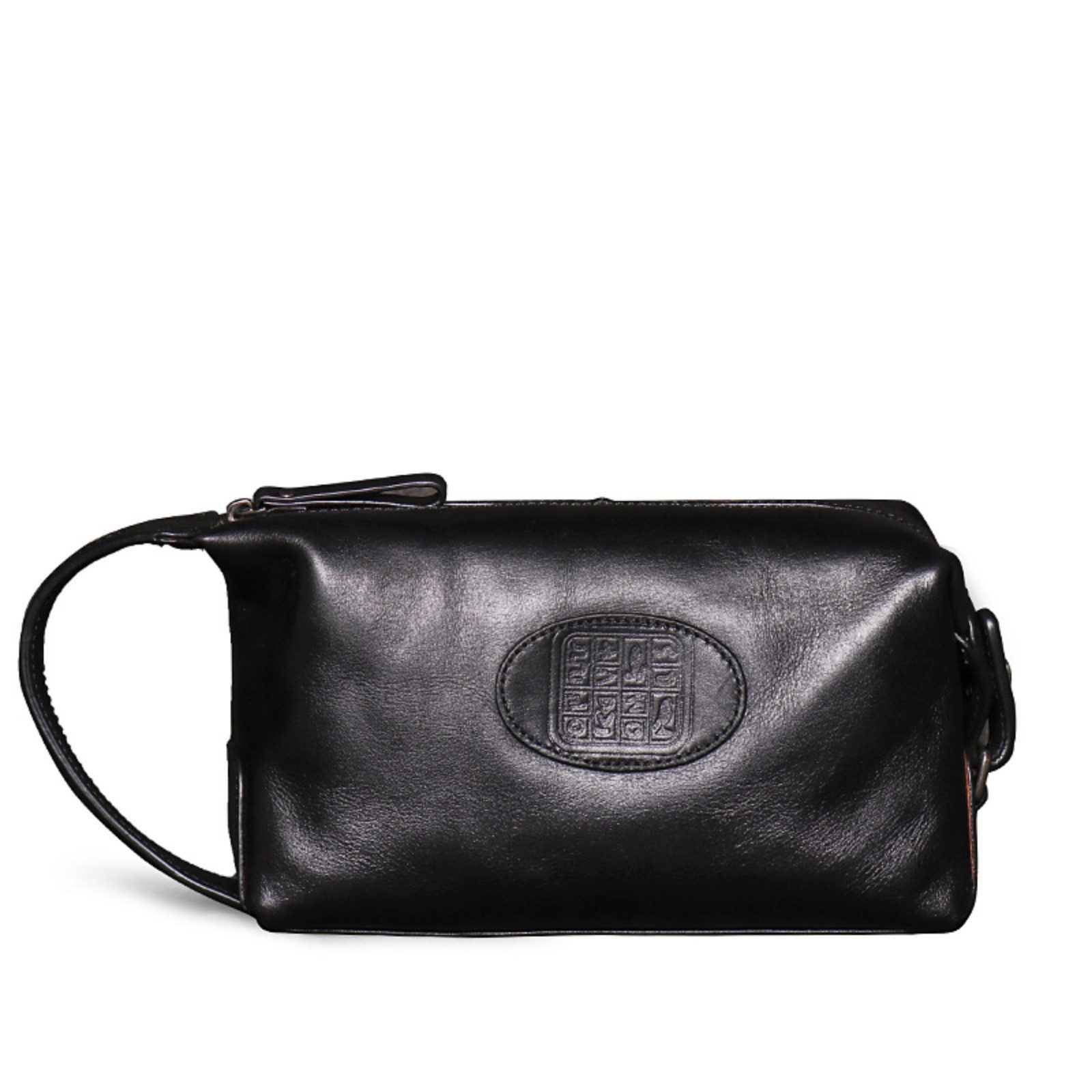 Clutch Herren Leder Kulturbeutel Reise Dopp Kit Organizer mit Trageschlaufe