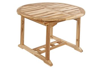 SAM® Garten-Essgruppe, Set 4tlg, robustes Teakholz, naturfarben, ausziehbar von 120cm - 170cm