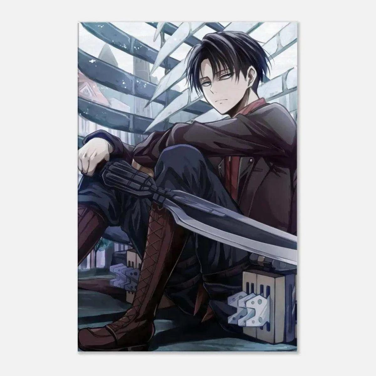 Wanddekoobjekt Levi chills - Attack on Titan - Anime Leinwandbild