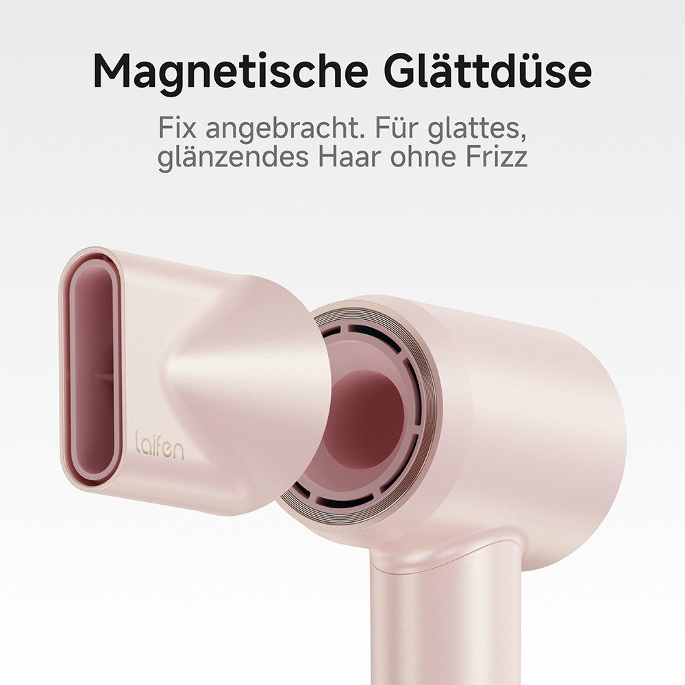 laifen Haartrockner Swift Premium Hochgeschwindigkeits mit zwei magnetischen Luftdüsen, 1600 W, negative Ionen