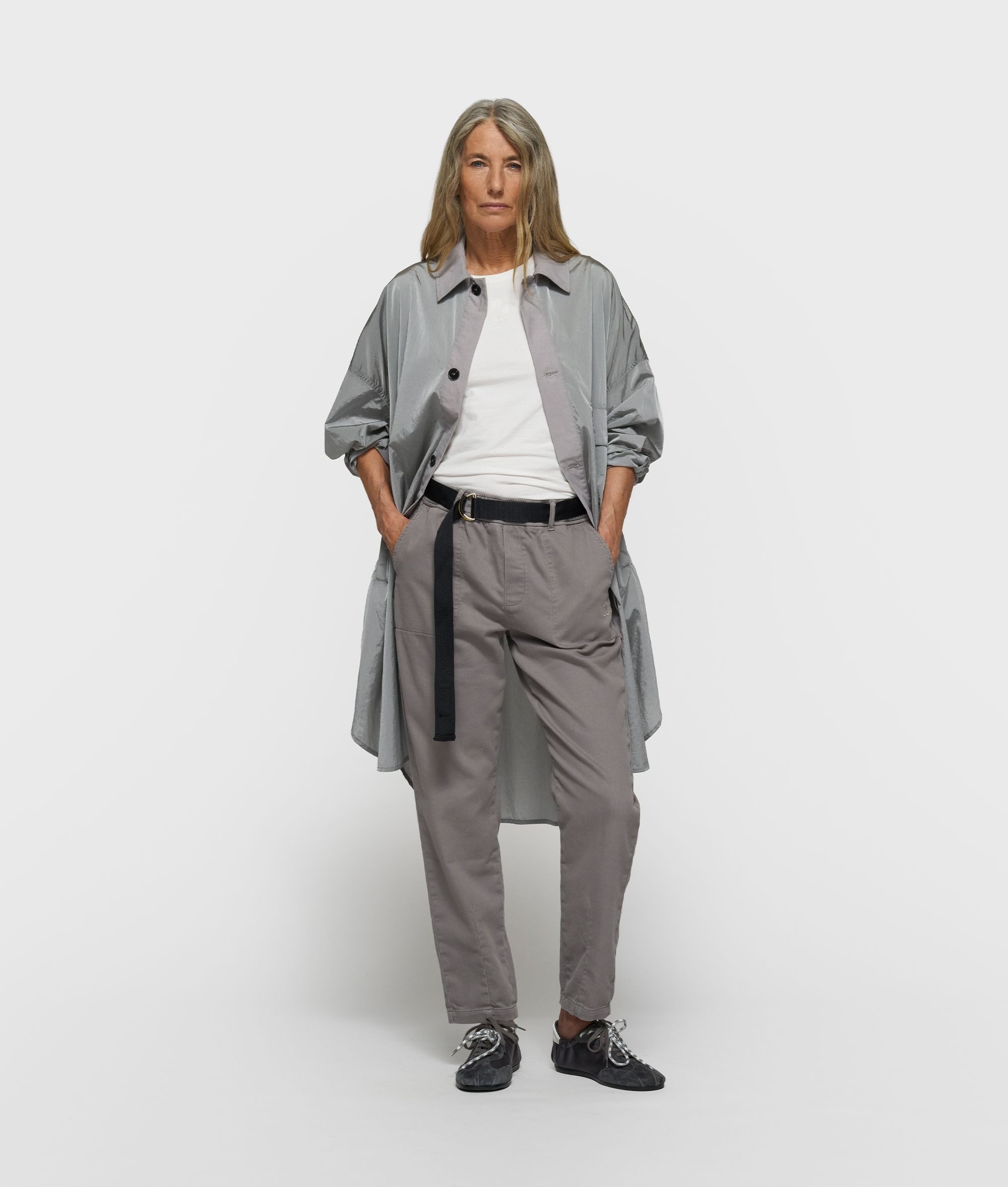10DAYS Chinos Belted pants jog twill
