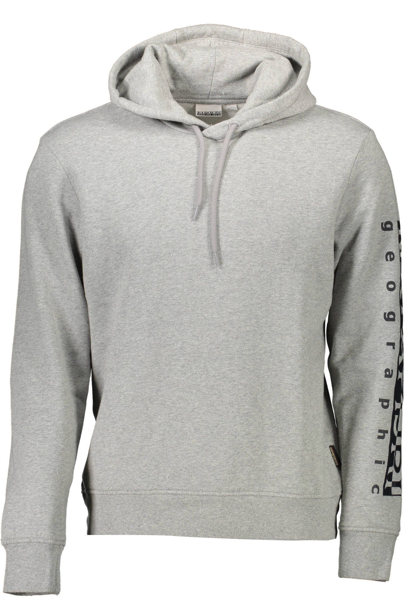 Napapijri Sweatshirt Herren Kapuzen-Sweatshirt in Grau aus Bio-Baumwolle