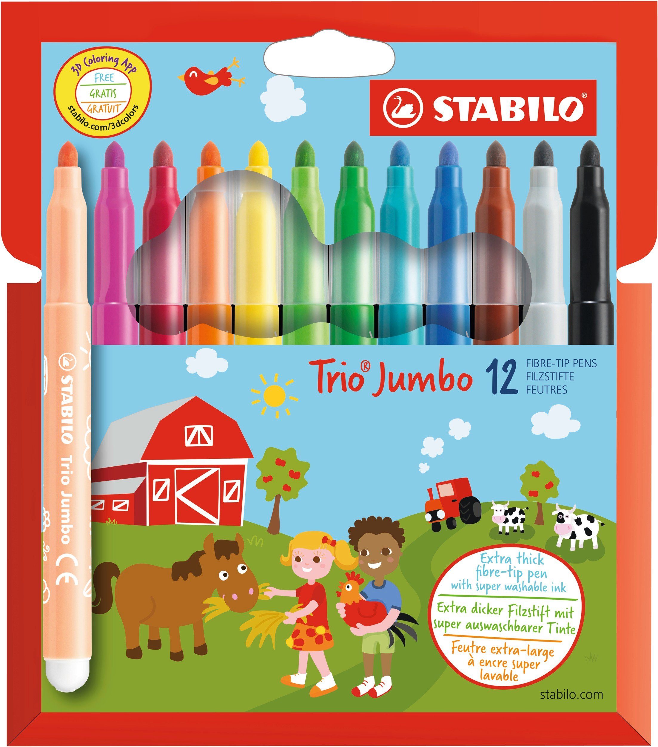 STABILO Filzstift Filzstift Stabilo Trio Jumbo