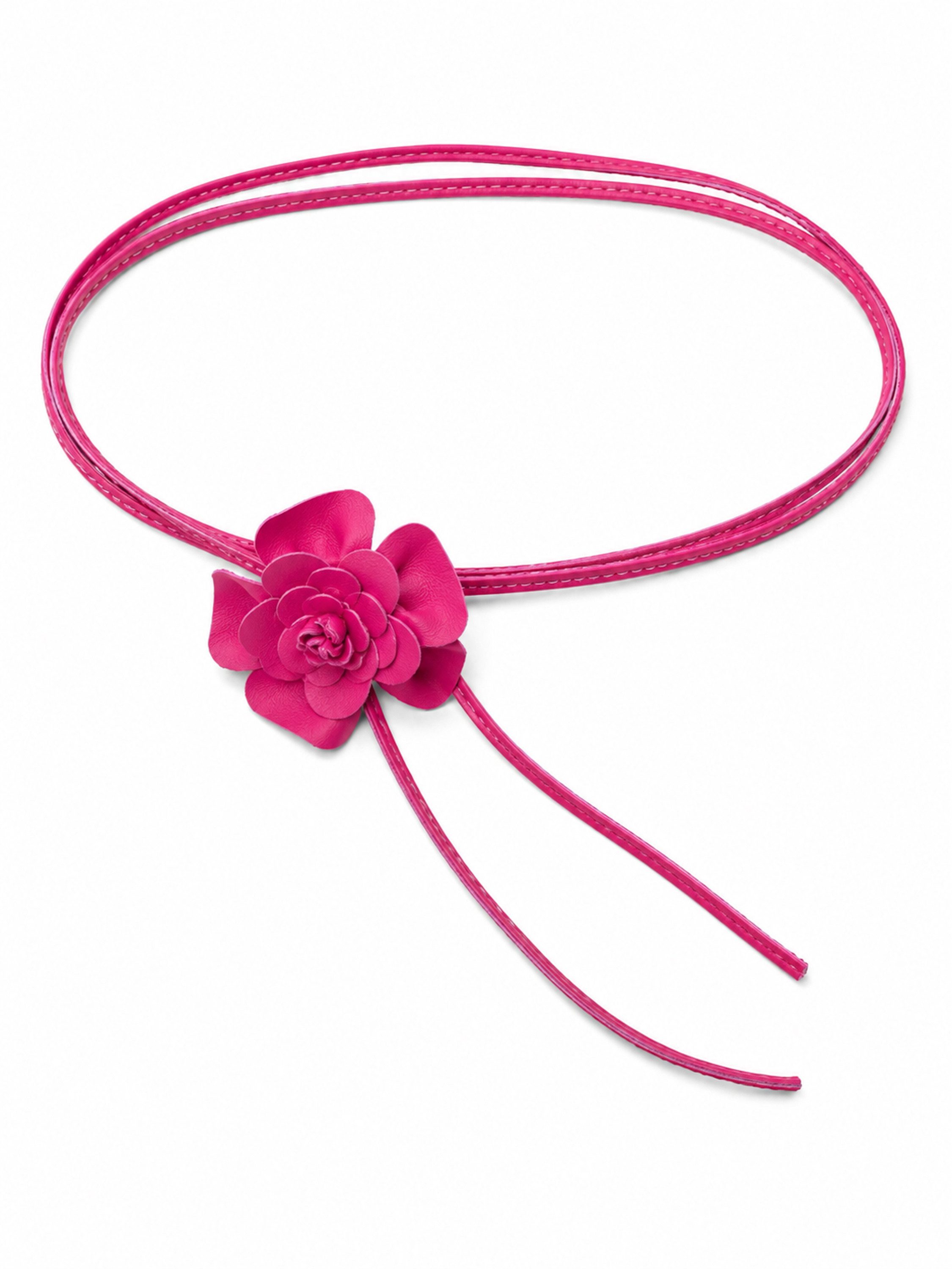 COLLEZIONE ALESSANDRO Taillengürtel Blüte Lederband mit echt Leder Blüte