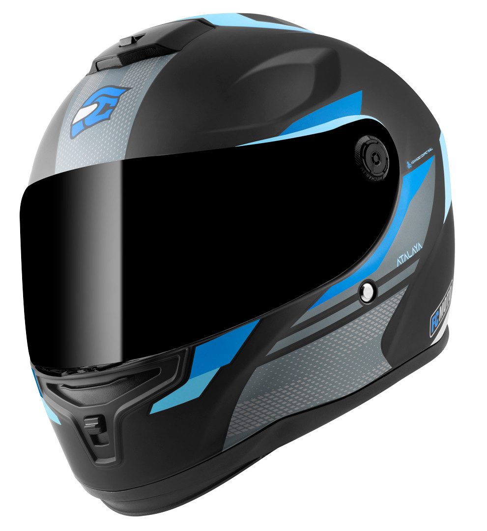 FC-Moto Motorradhelm FF114B Zeron Helm, robust herausnehmbares Visier