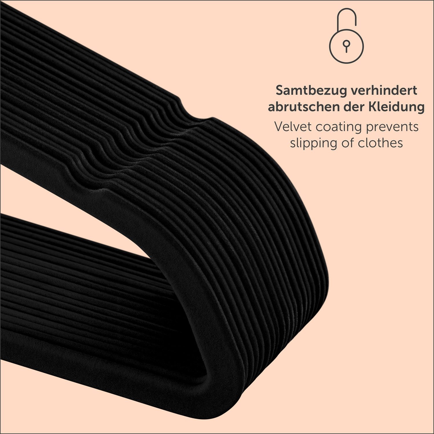 Blumtal Kleiderbügel Rutschfest - Samtoptik - günstig online kaufen