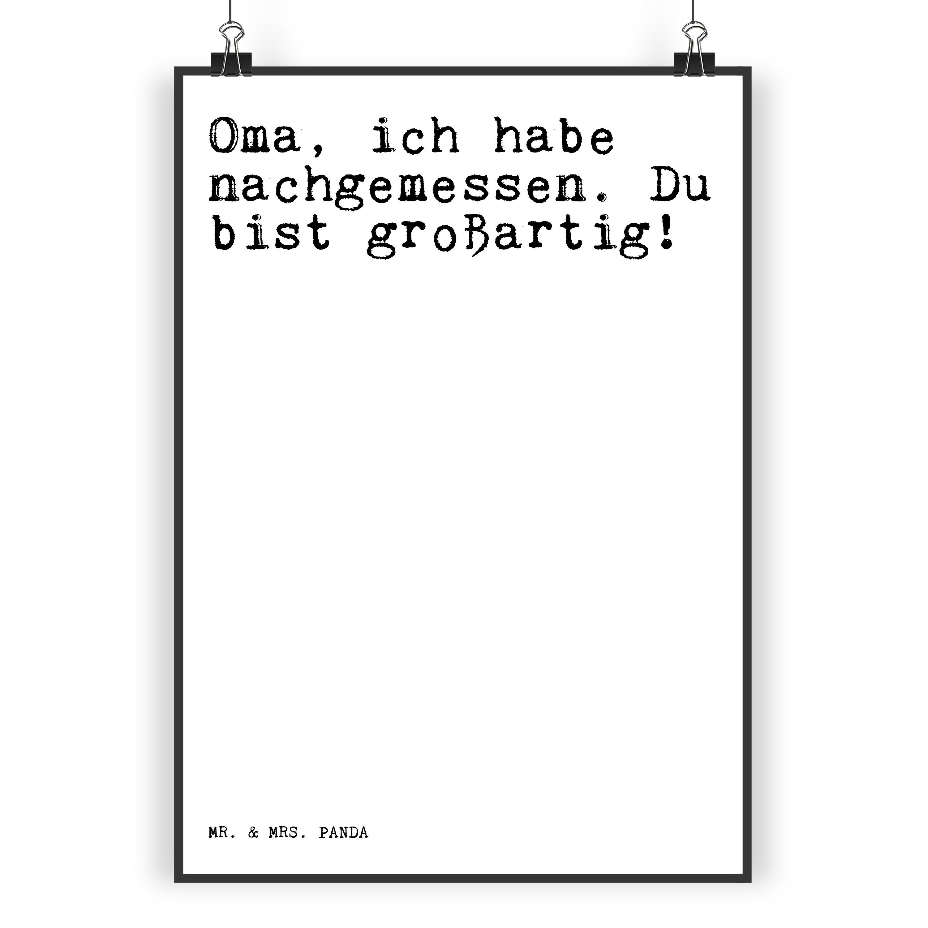 Mr. & Mrs. Panda Poster »Oma, ich habe nachgemessen.... Weiß