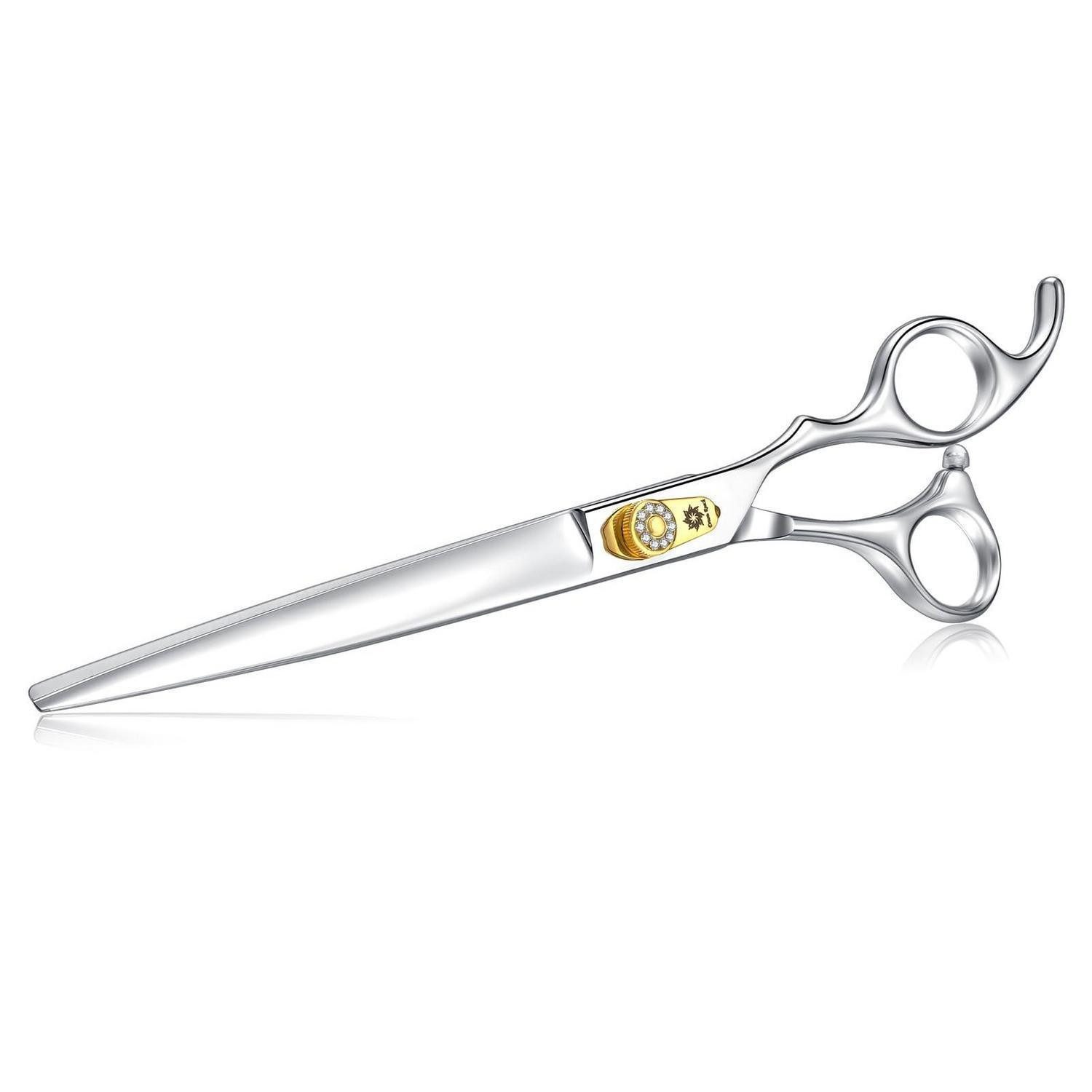 LuxusKollektion Haarschere Hundeschere 8 Zoll 440C Edelstahl gebogen