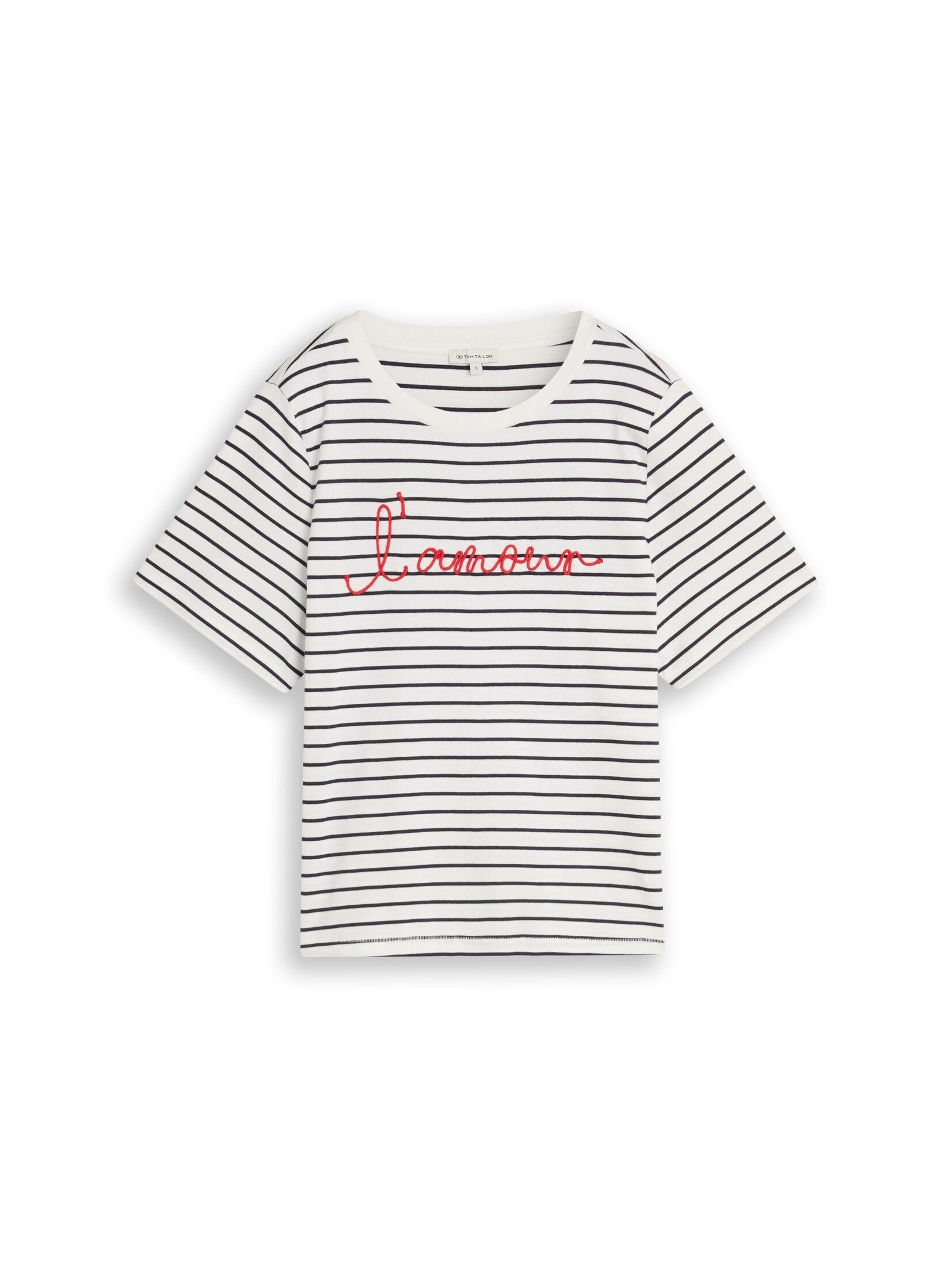 TOM TAILOR T-Shirt T-Shirt T-Shirt mit Schriftzug