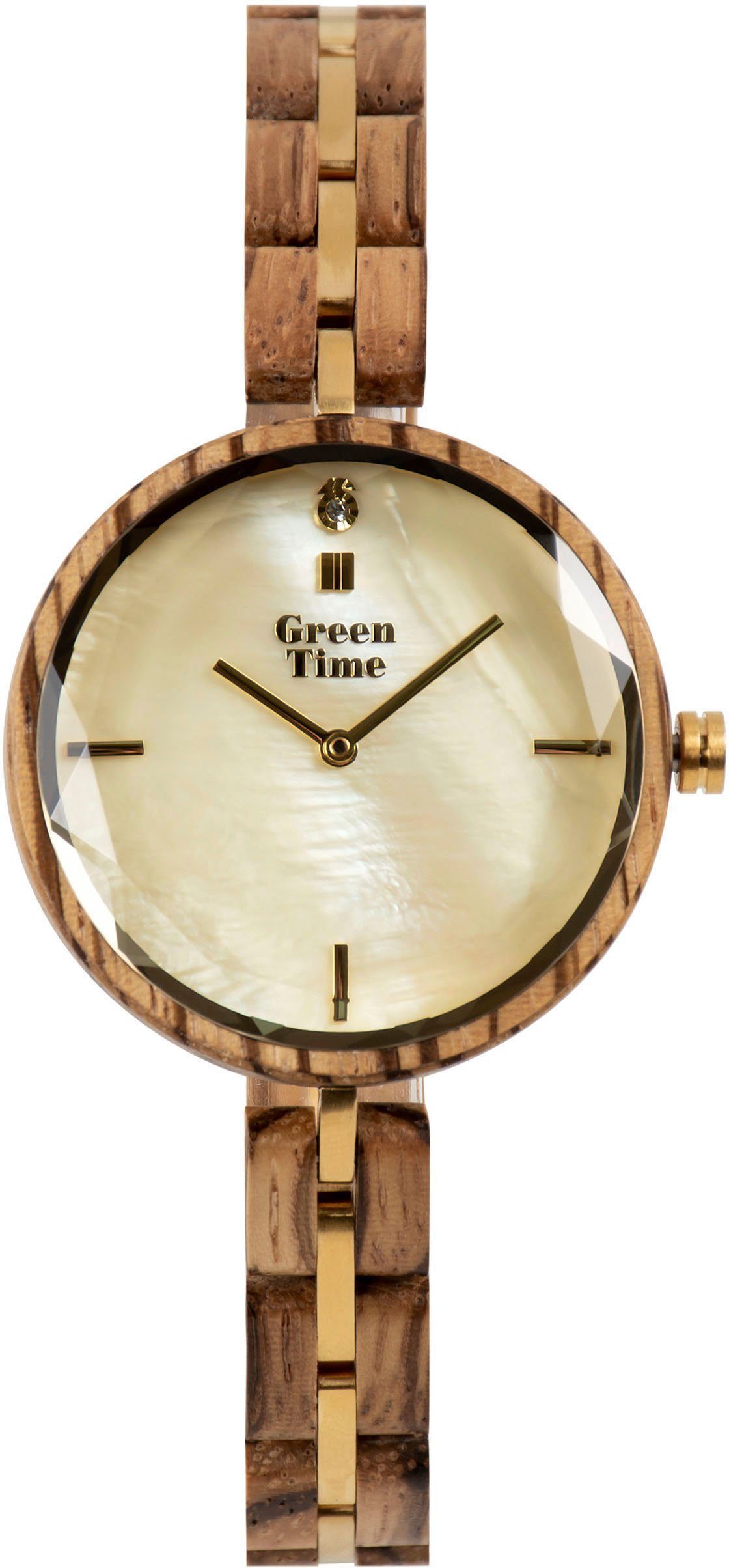 GreenTime ZW160D, Holz Quarzuhr